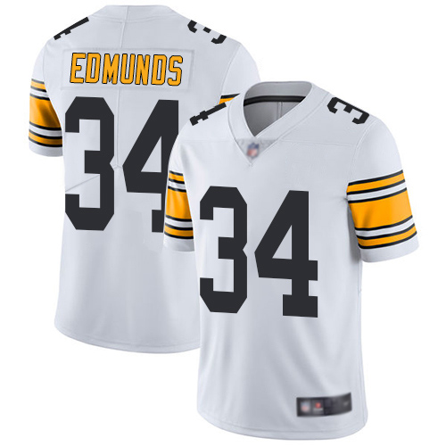 Men Pittsburgh Steelers Football #34 Limited White Terrell Edmunds Road Vapor Untouchable Nike NFL Jersey